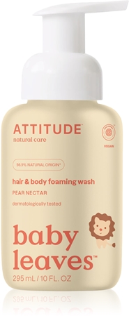 Attitude Baby Leaves Pear Nectar pena za umivanje 2 v 1