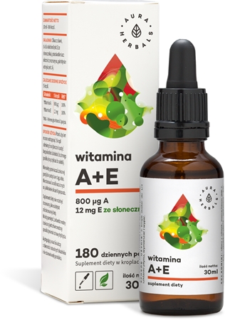 Aura Herbals Witamina A + E krople dla zdrowia oczu i skóry