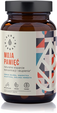 Aura Herbals Moja Pamięć vegan kapsułki dla poprawy koncentracji i pamięci