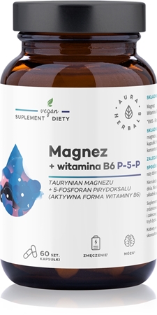 Aura Herbals Magnez + Witamina B6 kapsułki do regeneracji mięśni
