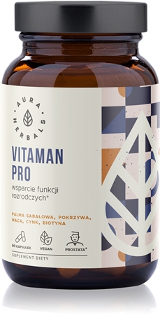 Aura Herbals Vitaman Pro Wsparcie funkcji rozrodczych kapsułki wspomaganie potencji i witalności