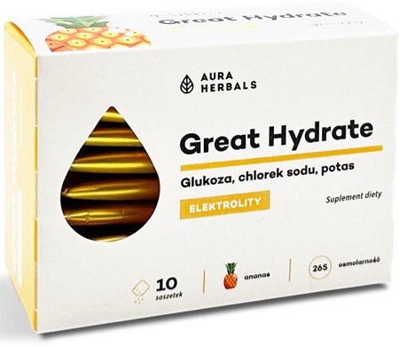 Aura Herbals Great Hydrate ananas proszek do przygotowania napoju zapewnienia równowagę elektrolityczną