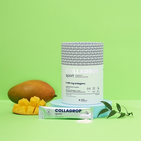 Aura Herbals Colladrop Sport 5000 mg kolagen morski na stawy, więzadła i skórę