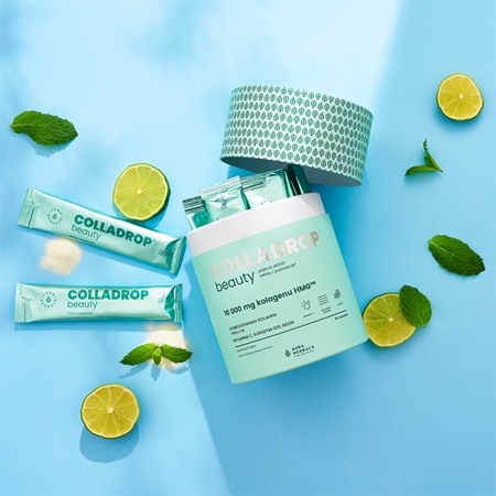 Aura Herbals Colladrop Beauty collagen HMG 10 000 mg kolagen morski na piękne włosy, skórę i paznokcie