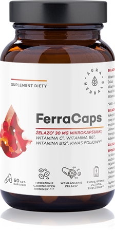 Aura Herbals FerraCaps żelazo 30 mg kapsułki dla kobiet w ciąży