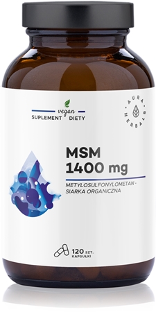 Aura Herbals MSM 1400 mg kapsułki do wspomagania zdrowia układu mięśniowo-szkieletowego