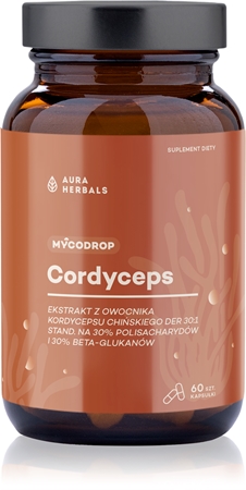 Aura Herbals Mycodrop Cordyceps kapsułki dla poprawy koncentracji i pamięci