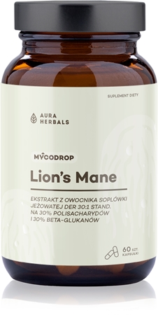 Aura Herbals Mycodrop Lion´s Mane kapsułki na wsparcie układu odpornościowego