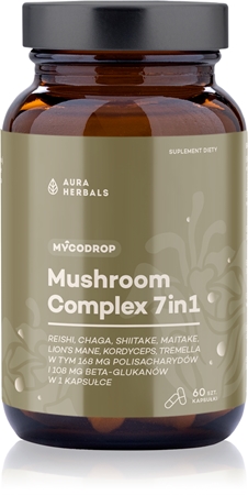Aura Herbals Mycodrop Mushroom Complex 7in1 kapsułki do podtrzymania witalności