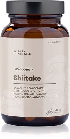 Aura Herbals Mycodrop Shiitake kapsułki na wzmocnienie odporności i procesów trawienia