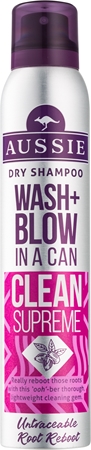 Aussie Wash+ Blow Clean Supreme suchý šampon