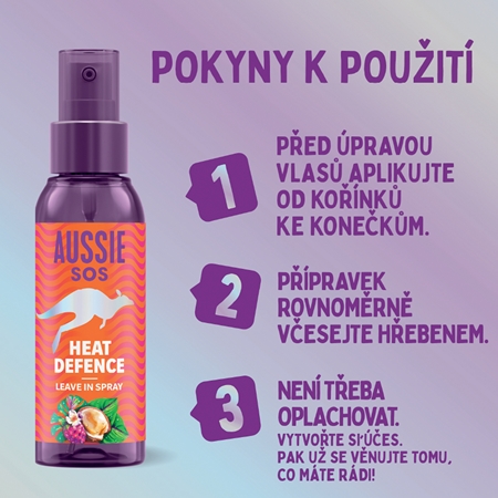 Aussie SOS Heat Defence sprej na vlasy