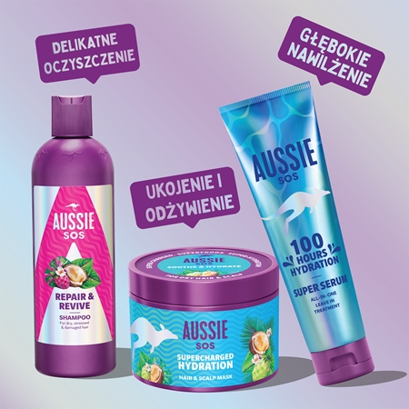 Aussie SOS & Miracle Moist zestaw do włosów suchych i zniszczonych