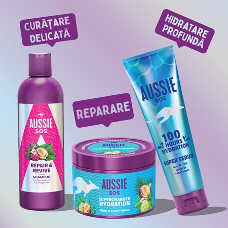 Aussie SOS & Miracle Moist set pentru păr uscat și deteriorat