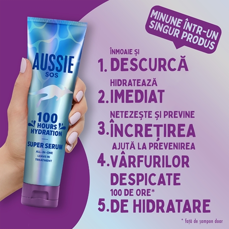 Aussie SOS Super Serum ser fara clatire pentru păr