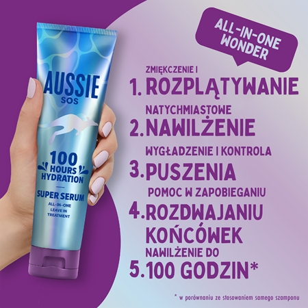 Aussie SOS Super Serum serum bez spłukiwania do włosów