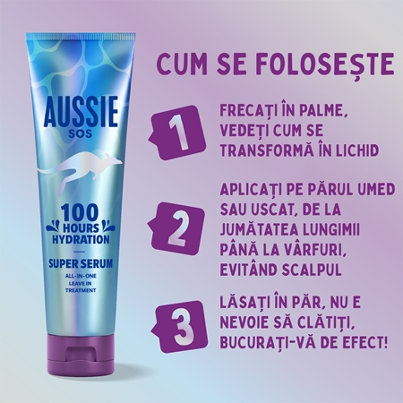 Aussie SOS Super Serum ser fara clatire pentru păr
