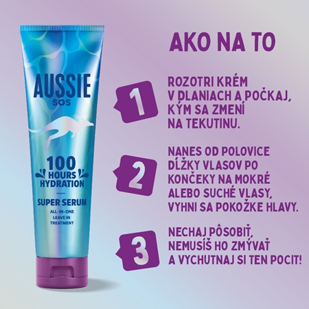 Aussie SOS Super Serum bezoplachové sérum na vlasy