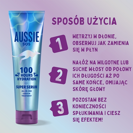 Aussie SOS Super Serum serum bez spłukiwania do włosów