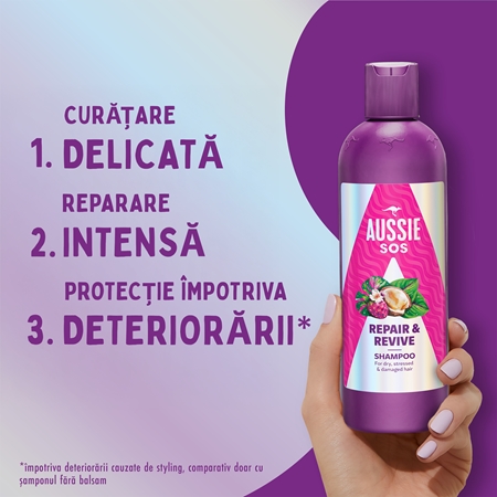 Aussie SOS Repair, Revive & Repeat set cadou pentru par si scalp deteriorat