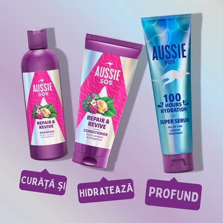 Aussie SOS Repair, Revive & Repeat set cadou pentru par si scalp deteriorat