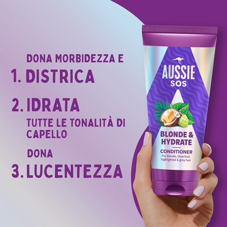Aussie SOS Blonde & Hydrate balsamo idratante per capelli biondi