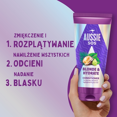 Aussie SOS Blonde & Hydrate odżywka nawilżająca do włosów blond