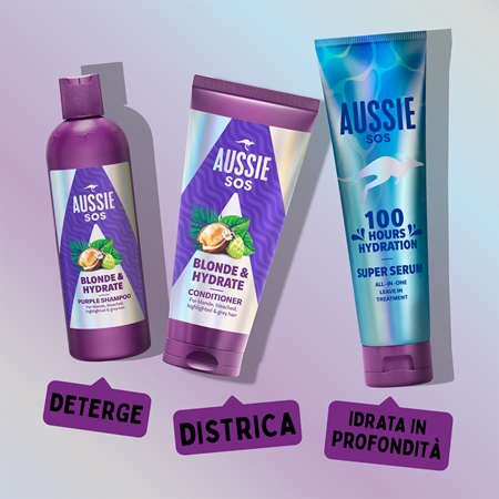 Aussie SOS Blonde & Hydrate balsamo idratante per capelli biondi