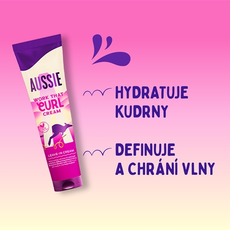 Aussie Bouncy Curls Work That Curl bezoplachový krém pro vlnité a kudrnaté vlasy