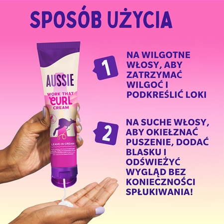 Aussie Bouncy Curls Work That Curl krem bez spłukiwania do włosów kręconych i falowanych