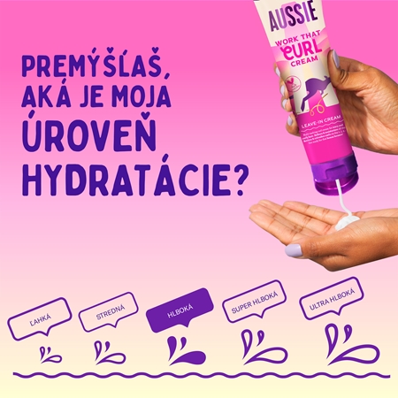 Aussie Bouncy Curls Work That Curl bezoplachový krém pre vlnité a kučeravé vlasy