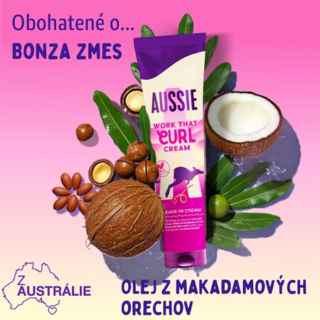Aussie Bouncy Curls Work That Curl bezoplachový krém pre vlnité a kučeravé vlasy