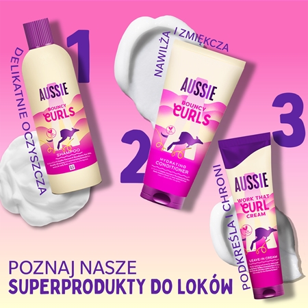 Aussie Bouncy Curls Work That Curl krem bez spłukiwania do włosów kręconych i falowanych