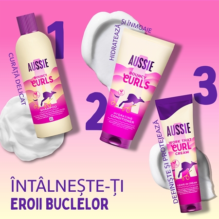 Aussie Bouncy Curls Work That Curl crema leave-in pentru par ondulat si cret