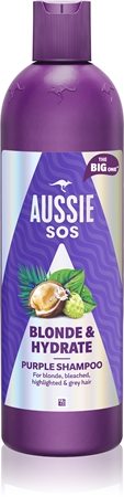Aussie SOS Blonde & Hydrate shampoing tonifiant violet pour cheveux blonds