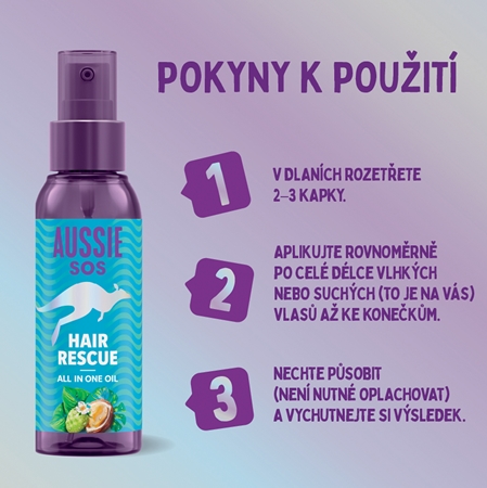 Aussie SOS Hair Rescue hydratační a vyživující olej na vlasy