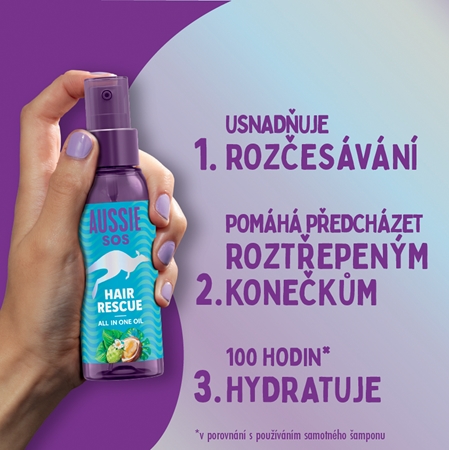 Aussie SOS Hair Rescue hydratační a vyživující olej na vlasy