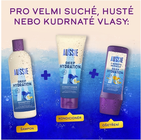 Aussie Deep Hydration hydratační šampon na vlasy