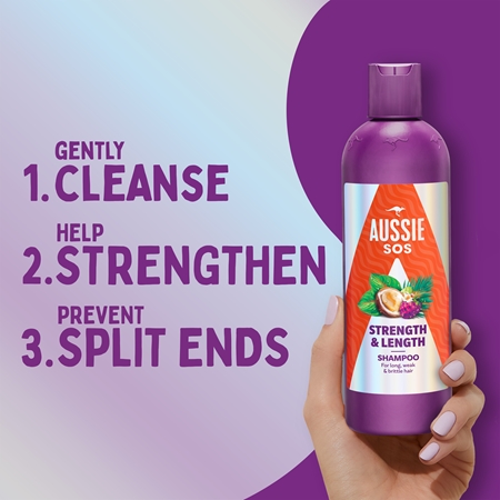 Aussie SOS Strength & Length зміцнюючий шампунь для довгого волосся