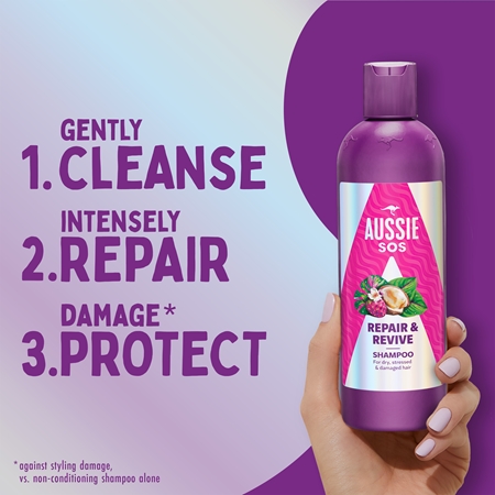 Aussie SOS Repair & Revive hranjivi šampon za iscrpljenu kosu i vlasište
