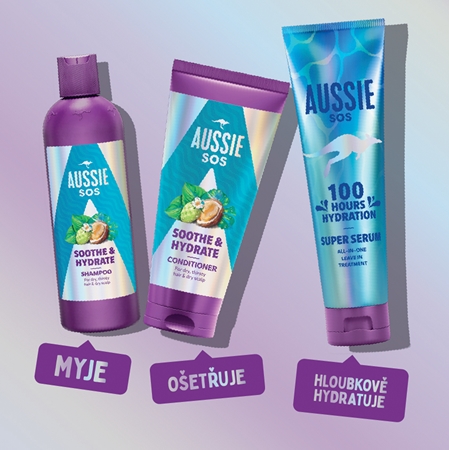 Aussie SOS Sooth & Hydrate intenzivní hydratační sada na vlasy