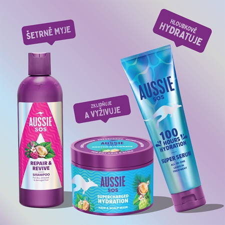 Aussie SOS & Miracle Moist sada pro suché a poškozené vlasy