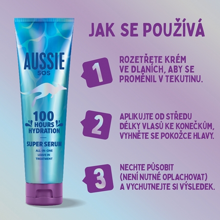 Aussie SOS Super Serum bezoplachové sérum na vlasy