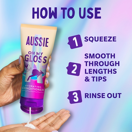 Aussie Oh My Gloss Hydrating Conditioner Lysnende og fugtgivende balsam