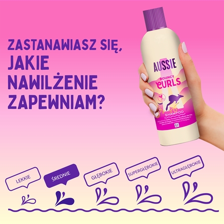 Aussie Bouncy Curls szampon intensywnie nawilżający do włosów kręconych i falowanych