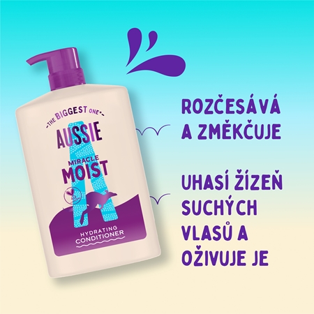 Aussie Miracle Moist hydratační kondicionér pro suché a poškozené vlasy