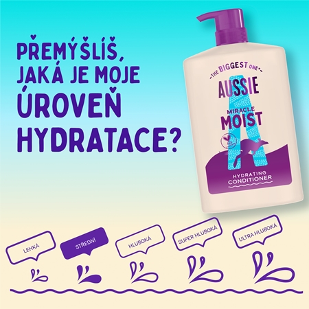 Aussie Miracle Moist hydratační kondicionér pro suché a poškozené vlasy