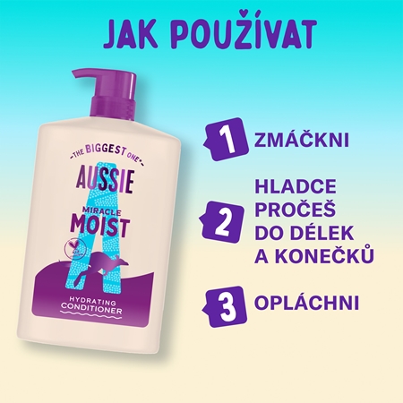 Aussie Miracle Moist hydratační kondicionér pro suché a poškozené vlasy
