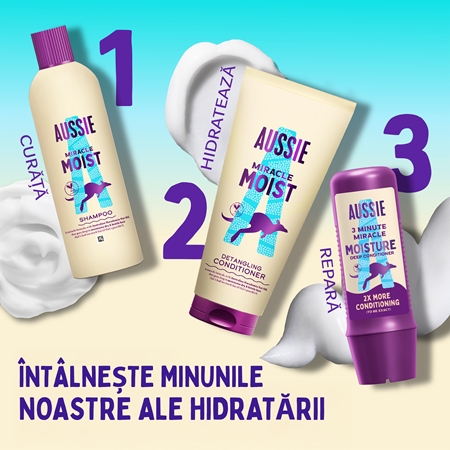 Aussie Miracle Moist set pentru hidratare si stralucire