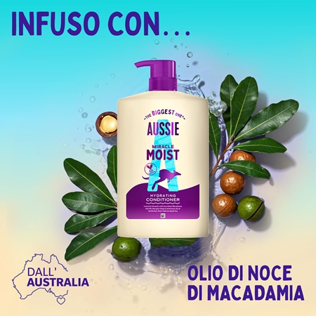 Aussie Miracle Moist balsamo idratante per capelli rovinati e secchi